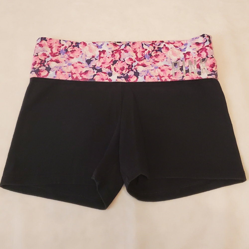 Victoria's Secret PINK XS Vintage Y2K Floral Print Foldover Yoga Shorts